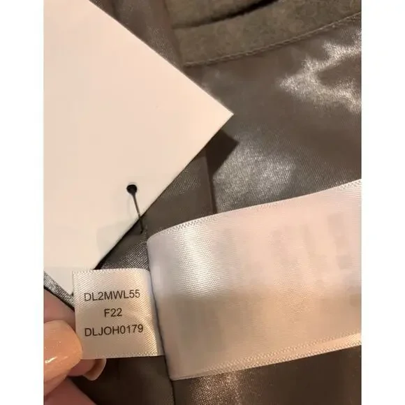 DKNY Womens Wool Blend Peacoat Trench Coat Brown/Green Size Medium - Picture 13 of 14